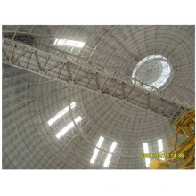 Nuevo diseño de alta calidad, marco de gran amplio espacio, estructura de acero de acero, cobertizo de cúpula esférica para cobertizo de carbón